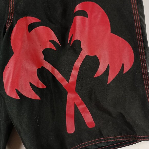 In-N-Out Burger Boardshorts Mens L 35 Black Graphic Swim Trunks Surf Skater - Picture 4 of 8